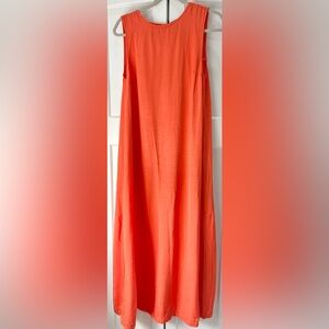 Anthropologie Orange Maxi A-Line Skirt for Casual Wear